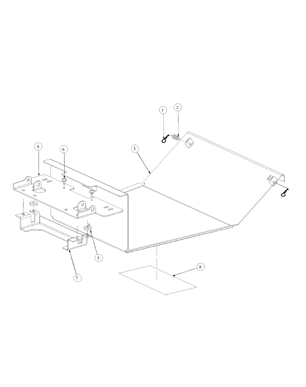 Floor Panel Assembly Diagram and Parts List for M54-HN 53BB5ETW750-24-HP Cub Cadet Lawn Tractor